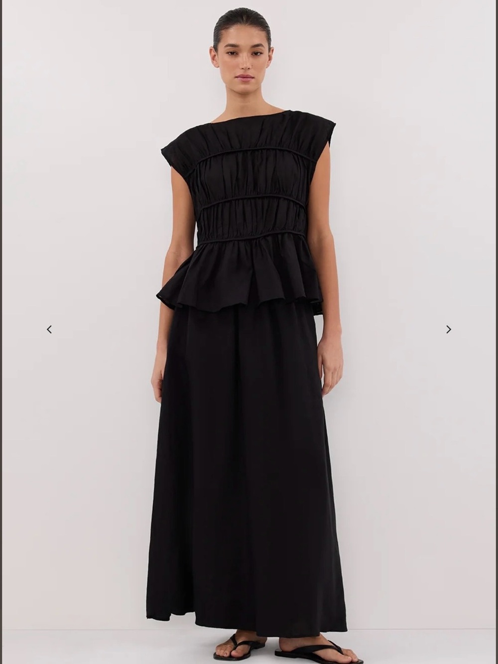 DISSH Women's Black Linen Skirt